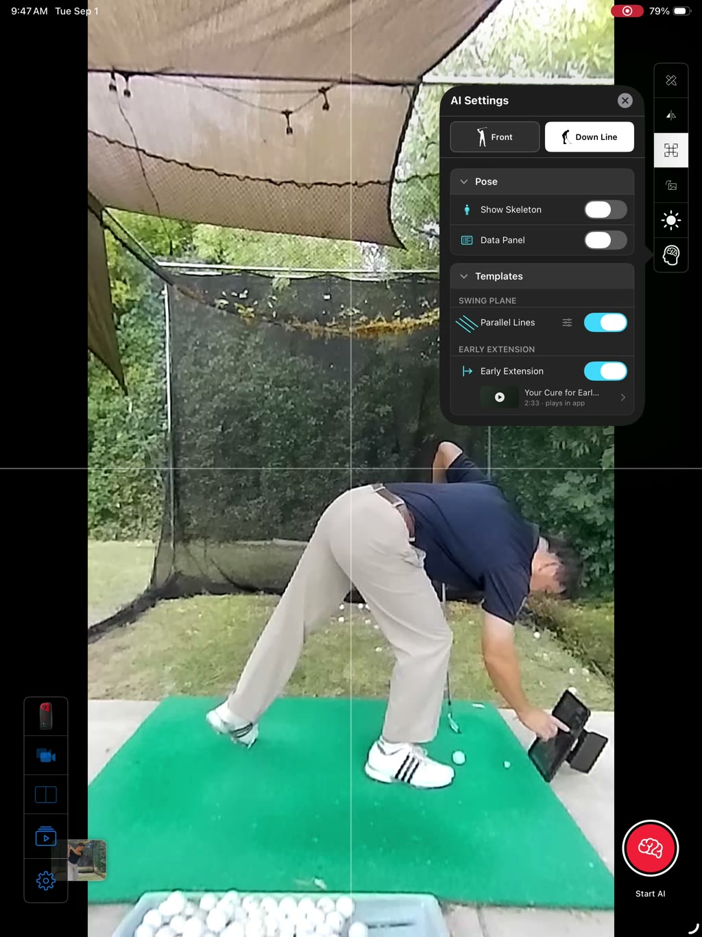 Open the line settings